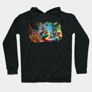 Majestic Caterpillar to Butterfly Transformation, Life goes on Hoodie